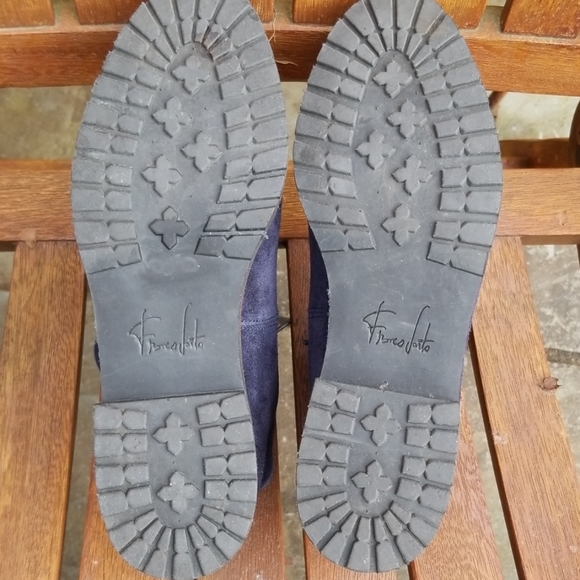 Franco Sarto Suede Boots Navy Blue - Picture 6 of 9